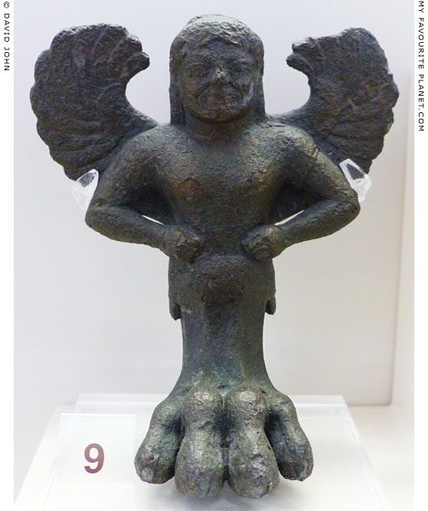 Bronze figure of a Gorgon standing on a lion's paw at My Favourite Planet