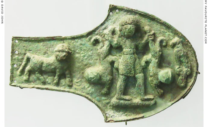 The Master of Animals depicted on bronze horse blinker from Syria at My Favourite Planet