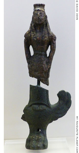 The Mistress of Animals on a Laconian bronze handle attachment at My Favourite Planet