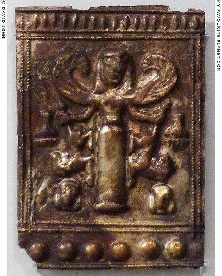 Electrum plaque with a depiction of the Mistress of Animals, Ashmolean Museum, Oxford at My Favourite Planet