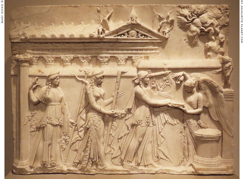 A Kitharoidos Relief with Leto, Artemis, Apollo and Nike at My Favourite Planet