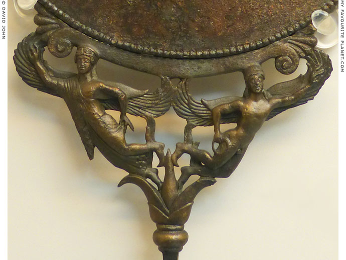 Winged Nike and Eros on a bronze mirror at My Favourite Planet