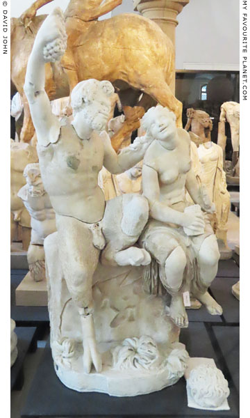 A marble statue group of Pan with a Nymph in Dresden at My Favourite Planet