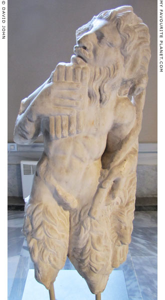 Marble statuette of Pan playing his syrinx, from Veliko Tarnovo, Bulgaria at My Favourite Planet