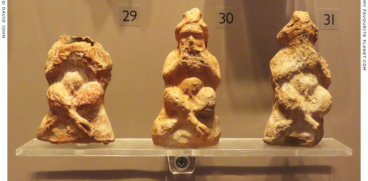 Ceramic figurines of Pan playing a syrinx from Aspri Petra, Kos at My Favourite Planet