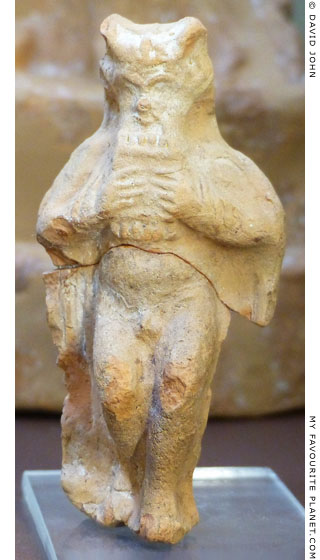 Terracotta figurine of Pan from the Cave of the Leibethrid Nymphs, Boeotia, Greece at My Favourite Planet
