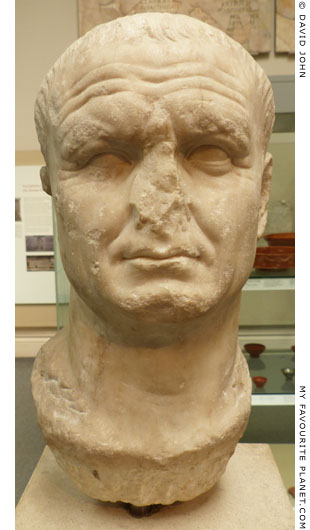 Marble head of Emperor Vespasian at My Favourite Planet